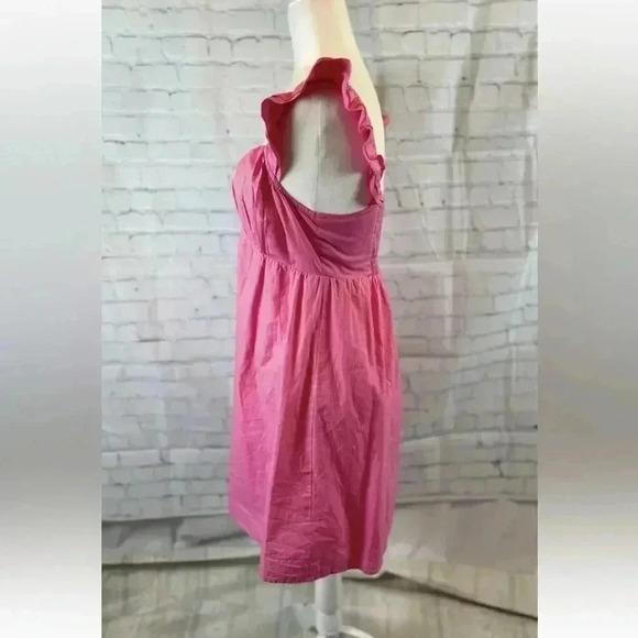 NEW Sim & Sam Puff Sleeve Mini Dress Women's Size M Barbie Pink Flutter sleeve - Picture 2 of 16